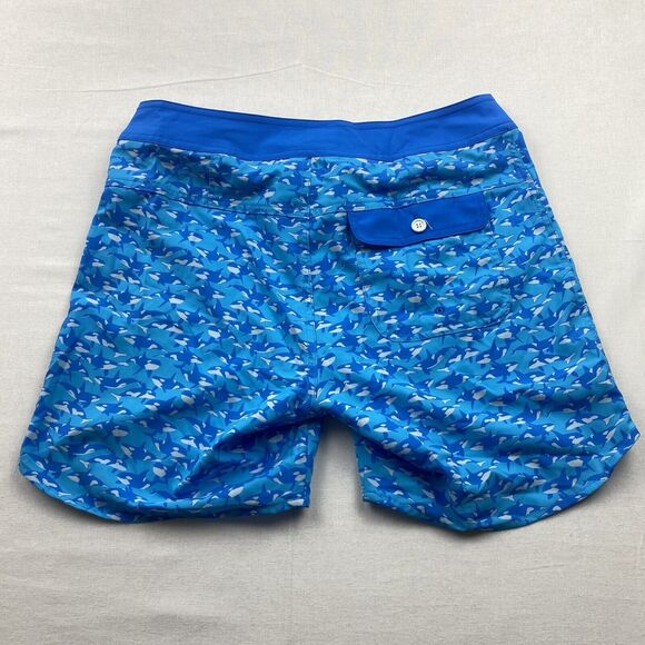 Chubbies Mens Size 30 Blue Orca Whale Surf Board Shorts - Picture 6 of 10